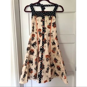 Sourpuss Black Cat Lucky 13 Dress Size Medium